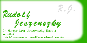 rudolf jeszenszky business card
